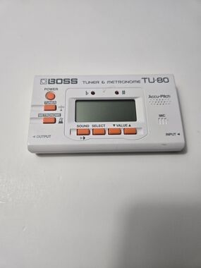 Boss TU-80 White and Orange Tuner & Metronome